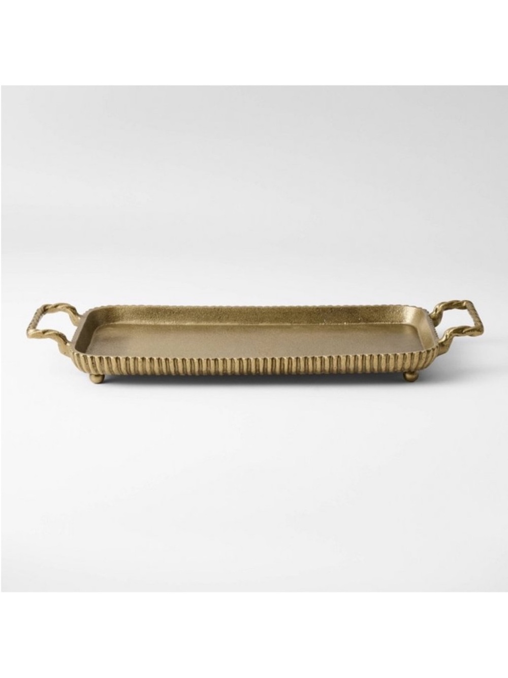 Studio McGee Brass Footed Tray with Handles - Threshold™